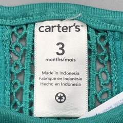 Remera Carters Talle 3 meses algodón verde puntilla - Baby Back Sale SAS