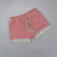 Short Gabriela de Bianchetti Talle 3 meses algodón rayas rojas gris