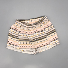 Short Talle 12 meses algodón rosa diseño tribal gris mostaza