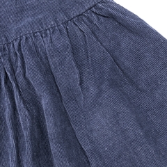 Segunda Selección - Vestido Yamp Talle 12 meses corderoy azul oscuro liso - tienda online