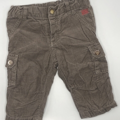 Pantalón Minimimo Talle S (3-6 meses) corderoy marrón oscuro bolsillos laterales (inteiror algodón - 33 cm largo) - comprar online