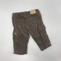Pantalón Minimimo Talle S (3-6 meses) corderoy marrón oscuro bolsillos laterales (inteiror algodón - 33 cm largo) en internet