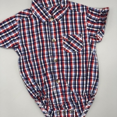 Camisa body Crayón Talle M (6-9 meses) cuadrillé rojo azul negro blanco ancla - comprar online