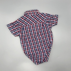 Camisa body Crayón Talle M (6-9 meses) cuadrillé rojo azul negro blanco ancla en internet