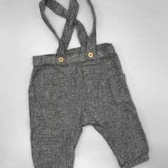Pantalón Hym Talle 4-6 meses lanilla gris jaspeado tiradores (35 cm largo) - comprar online