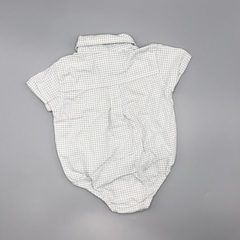 Camisa body Old Bunch Talle 0 meses cuadrillé celeste blanco gris claro en internet
