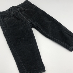 Segunda Selección- Pantalón Cheeky Talle L (9-12 meses) corderoy negro- largo 43cm - comprar online