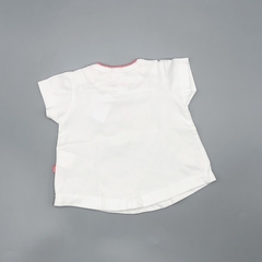 Remera Minimimo Talle S (3-6 meses) algodón blanco WITH LOVE rosA brillos plateados en internet