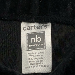 Legging Carters Talle NB (0 meses) plush negro - Largo 26cm - Baby Back Sale SAS