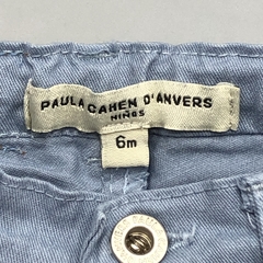 Pantalón Paula Cahen D Anvers Talle 6 meses celeste - gabardina - Largo 36cm - Baby Back Sale SAS
