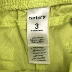 Short Carters Talle 3 meses gabardina verde fluo puntilla bolsillos - Baby Back Sale SAS