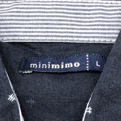 Camisa Minimimo Talle L (9-12 meses) batista azul oscuro mini figuras - Baby Back Sale SAS