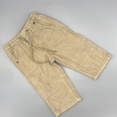 Pantalón Yamp Talle 9 meses corderoy beige interior algodón (42 cm largo)