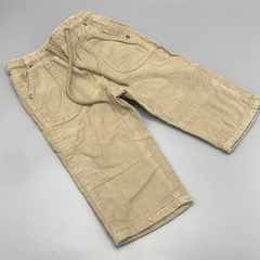 Pantalón Yamp Talle 9 meses corderoy beige interior algodón (42 cm largo) - comprar online