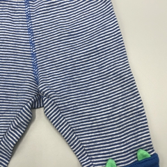 Imagen de Segunda Selección - Legging Carters Talle 3 meses algodón rayas gris azul monstruo punta (30 cm largo)