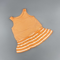 Vestido Baby GAP Talle 0-3 meses naranja rayas