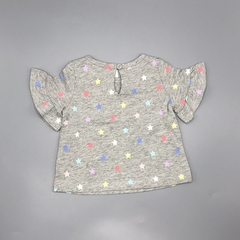 Remera Baby GAP Talle 0-3 meses algodón gris estrellitas multicolor en internet