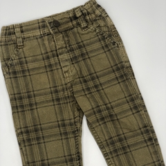 Segunda Selección - Pantalón Cheeky Talle XL (12-18 meses) verde cuadrillé - Largo 47cm - comprar online