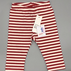 Legging Baby GAP Talle 0-3 meses rayas rojo blanco (31 cm largo) - comprar online