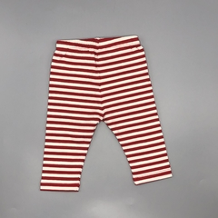 Legging Baby GAP Talle 0-3 meses rayas rojo blanco (31 cm largo) en internet