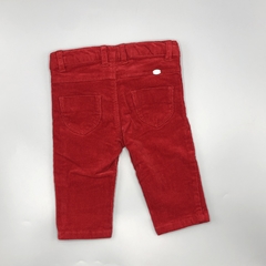 Pantalón Minimimo Talle M (6-9 meses) corderoy rojo (36 cm largo) en internet