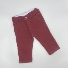 Segunda Selección - Pantalón Minimimo Talle M (6-9 meses) bordeaux - cintura ajustable - Largo 37cm