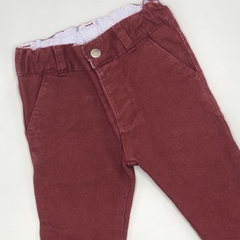 Segunda Selección - Pantalón Minimimo Talle M (6-9 meses) bordeaux - cintura ajustable - Largo 37cm - comprar online