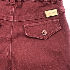 Segunda Selección - Pantalón Minimimo Talle M (6-9 meses) bordeaux - cintura ajustable - Largo 37cm - tienda online