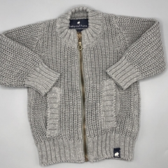 Segunda Selección - Campera Baby Cottons Talle 9 meses tejido gris - comprar online