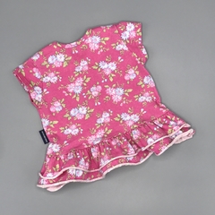 Remera Minimimo Talle S (3-6 meses) rosa flores volados cintura en internet