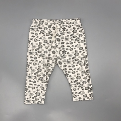 Segunda Selección - Legging Minimimo Talle M (6-9 meses) algodón gris claro animal print (33 cm largo)