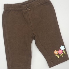 Legging Carters Talle NB (0 meses) marrón florcitas - Largo 24cm - comprar online