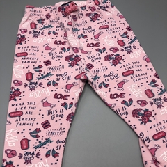 Segunda Selección - Legging Minimimo Talle M (6-9 meses) algodón rosa multiple estampa (37 cm largo) - tienda online
