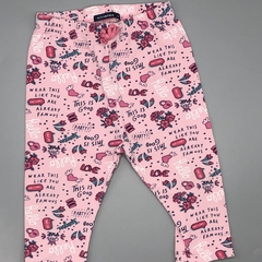 Segunda Selección - Legging Minimimo Talle M (6-9 meses) algodón rosa multiple estampa (37 cm largo) - comprar online