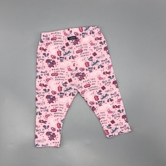 Segunda Selección - Legging Minimimo Talle M (6-9 meses) algodón rosa multiple estampa (37 cm largo) en internet