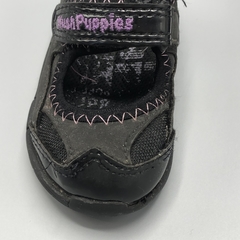 Segunda Selección - Guillerminas Hush Puppies Talle 19ARG negras charol combinado abrojo bordado lila (12,5 cm largo plantilla) - tienda online