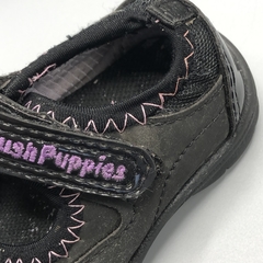 Segunda Selección - Guillerminas Hush Puppies Talle 19ARG negras charol combinado abrojo bordado lila (12,5 cm largo plantilla) en internet