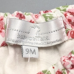 Pantalón Baby Cottons Talle 9 meses flores rosas - Largo 36cm - Baby Back Sale SAS