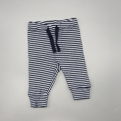 Legging Baby GAP Talle 0-3 meses algodón rayas celeste claro azul oscuro (26 cm largo)