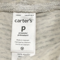 Segunda Selección - Legging Carters Talle Prematuro algodón rayas beige gris nubecitas (23 cm largo) - Baby Back Sale SAS
