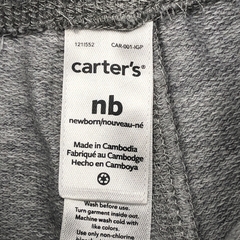 Jogging Carters Talle NB (0 meses) algodón gris cordón blanco (sin frisa) -1 - Baby Back Sale SAS