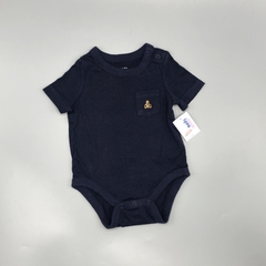 Body Baby GAP Talle 0-3 meses azul oscuor bolsillo osito