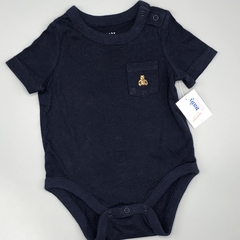 Body Baby GAP Talle 0-3 meses azul oscuor bolsillo osito - comprar online