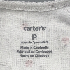 Segunda Selección - Set Carters Talle P (prematuro) blanco azul oscuro rayas mariquita (short remera body) - tienda online
