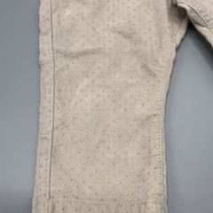 Segunda Seleccion - Pantalón Minimimo Talle L (9-12 meses) gamuza beige lunares brillo (37 cm largo) - tienda online