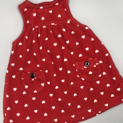 Vestido Carters Talle 6 meses micropolar rojo corazones - comprar online