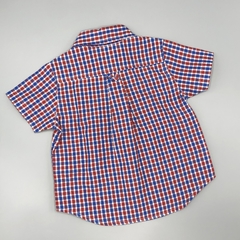 Camisa Little Akiabara Talle 9 meses cuadrillé azul blanco rojo en internet