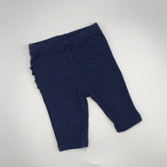 Segunda Selección - Legging Carters Talle NB (0 meses) algodón azul oscuro volados parte trasera (24 cm largo)