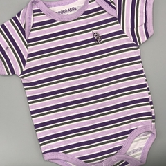 Segunda Selección - Body US Polo Talle 3-6 meses algodón rayas lila purpura rayas gris - comprar online