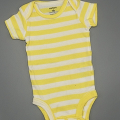 Segunda Selección - Body Carters Talle NB (0 meses) algodón rayas blanco amarillo - comprar online